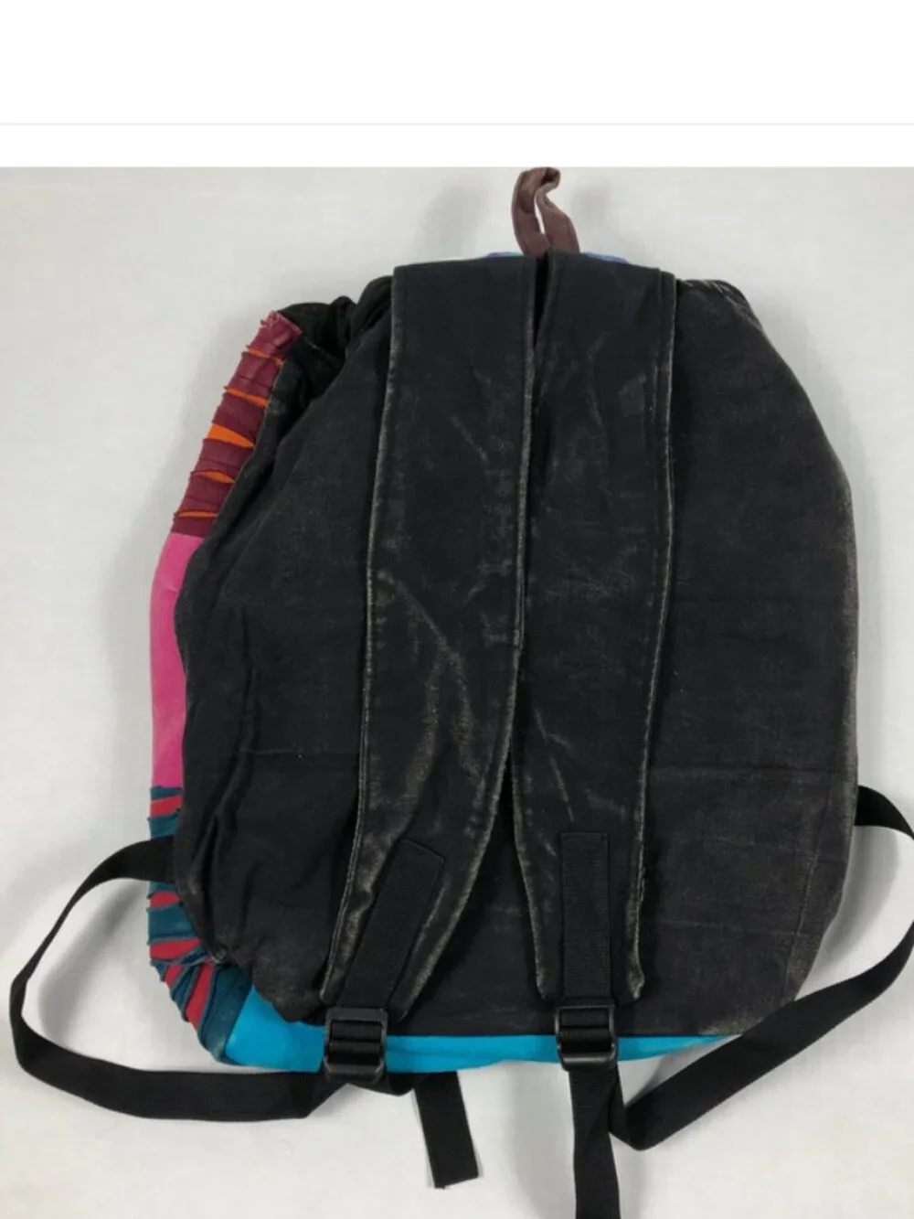 Nepal Bucket Back Pack Rising International Multi Color Razor Cut Peace Sign
